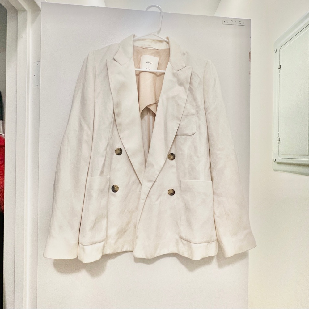 Aritzia Wilfred White Blazer